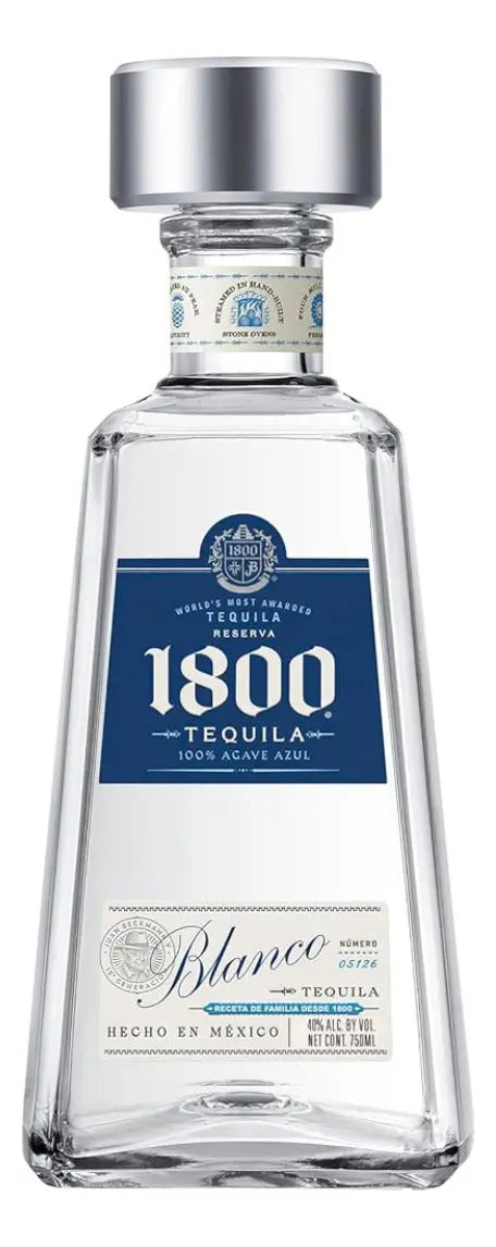 Tequila 1800 Prata 100% Agave Importada do México