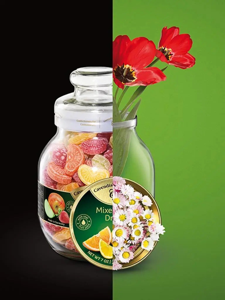 Balas Alemãs Cavendish Mix Fruit 966gr Envio Imediato